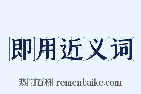 即用近义词是什么意思的图片